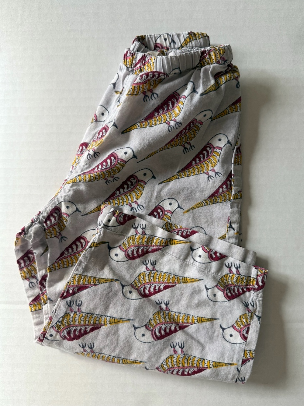 Anokhi Koki Baby 12M Bird Print Lightweight Cotton Pants